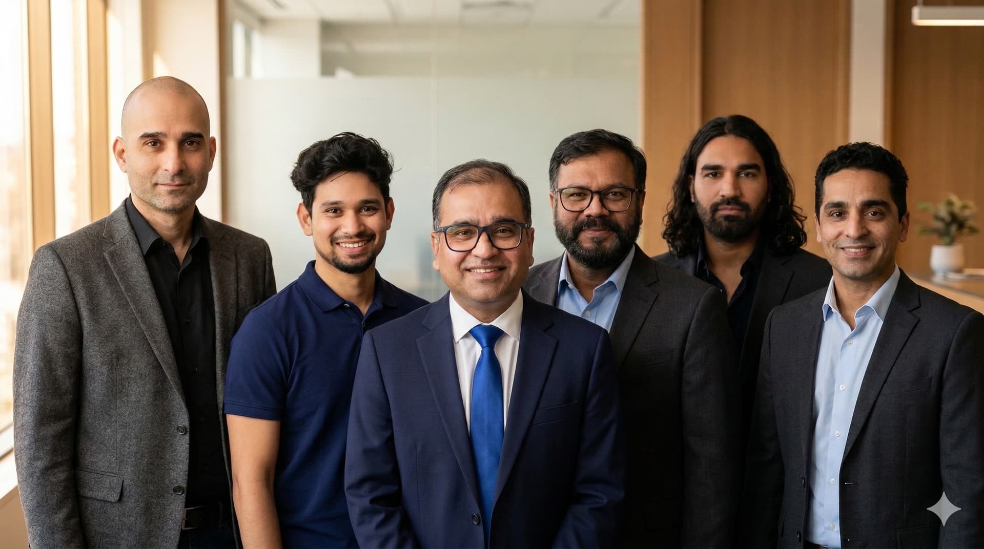 The Advantage Services team — Sanjay, Kedar, Zia, Akram, Riaz, and Hamid